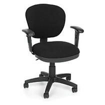 OFM Lite Use Fabric Mid-Back Task Chair, Black