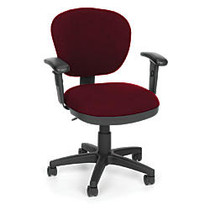 OFM Lite Use Fabric Mid-Back Task Chair, Burgundy