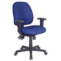 Raynor; 4 x 4 Fabric Task Chair, 37 inch;H x 29 1/2 inch;W x 26 inch;D, Black Frame, Navy Fabric