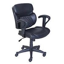 Serta Accucell Faux Leather Task Chair, Black