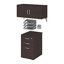 Bush Business Furniture Office In An Hour Storage And Accessory Kit, 25 7/16 inch;H x 31 1/2 inch;W x 20 1/8 inch;D, Mocha Cherry, Standard Delivery