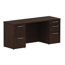 BBF 300 Series 5-Drawer Double-Pedestal Credenza, 29 1/10 inch;H x 65 3/5 inch;W x 21 4/5 inch;D, Mocha Cherry, Standard Delivery Service