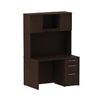 BBF 300 Series Shell Desk, 3 Drawers, 72 3/10 inch;H x 47 3/5 inch;W x 29 3/5 inch;D, Mocha Cherry, Premium Installation Service