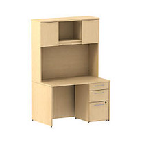 BBF 300 Series Shell Desk, 3 Drawers, 72 3/10 inch;H x 47 3/5 inch;W x 29 3/5 inch;D, Natural Maple, Standard Delivery Service