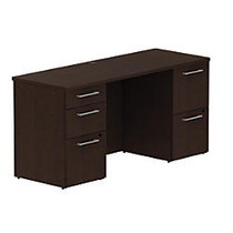 BBF 300 Series Small-Space Double-Pedestal, 29 1/10 inch;H x 59 3/5 inch;W x 21 4/5 inch;D, Mocha Cherry, Standard Delivery Service