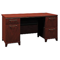 BBF Enterprise 60 inch; Double-Pedestal Desk, 29 3/4 inch;H x 60 inch;W x 28 5/8 inch;D, Harvest Cherry, Premium Installation Service