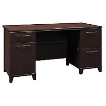 BBF Enterprise 60 inch; Double-Pedestal Desk, 29 3/4 inch;H x 60 inch;W x 28 5/8 inch;D, Mocha Cherry, Premium Installation Service