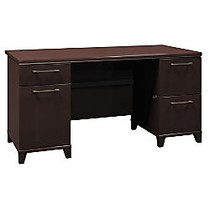 BBF Enterprise 60 inch; Double-Pedestal Desk, 29 3/4 inch;H x 60 inch;W x 28 5/8 inch;D, Mocha Cherry, Standard Delivery Service, Box 1 Of 2