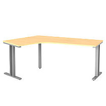 BBF Momentum Dog-Leg Left Desk, 29 1/2 inch;H x 79 inch;W x 34 inch;D, Natural Maple, Premium Installation Service