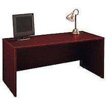 Bush Business Furniture Components Collection 66 inch; Wide Desk Shell, 29 7/8 inch;H x 66 inch;W x 29 3/8 inch;D, Mahogany, Premium Installation Service