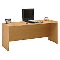 Bush Business Furniture Components Collection 72 inch; Wide Credenza Shell, 29 7/8 inch;H x 71 inch;W x 23 3/8 inch;D, Light Oak, Standard Delivery Service