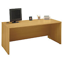 Bush Business Furniture Components Collection 72 inch; Wide Desk Shell, 29 7/8 inch;H x 71 inch;W x 29 3/8 inch;D, Light Oak, Premium Installation Service
