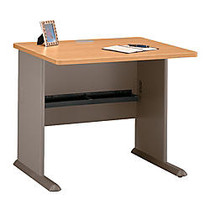Bush Office Advantage 36 inch; Desk, 29 7/8 inch;H x 35 5/8 inch;W x 26 7/8 inch;D, Light Oak/Sage, Standard Delivery Service