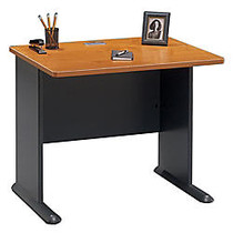 Bush Office Advantage 36 inch; Desk, 29 7/8 inch;H x 35 5/8 inch;W x 26 7/8 inch;D, Natural Cherry/Slate, Premium Installation Service
