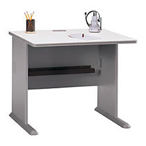 Bush Office Advantage 36 inch; Desk, 29 7/8 inch;H x 35 5/8 inch;W x 26 7/8 inch;D, Spectrum/Pewter, Standard Delivery