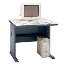 Bush Office Advantage 36 inch; Desk, 29 7/8 inch;H x 35 5/8 inch;W x 26 7/8 inch;D, White Spectrum/Slate, Premium Installation Service