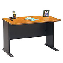 Bush Office Advantage 48 inch; Desk, 29 7/8 inch;H x 47 1/2 inch;W x 26 7/8 inch;D, Natural Cherry/Slate, Standard Delivery Service