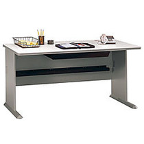 Bush Office Advantage 60 inch; Desk, 29 7/8 inch;H x 59 5/8 inch;W x 26 7/8 inch;D, Spectrum/Pewter, Premium Installation Service