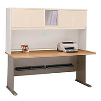Bush Office Advantage 72 inch; Desk, 29 7/8 inch;H x 71 5/8 inch;W x 26 7/8 inch;D, Light Oak/Sage, Premium Installation Service