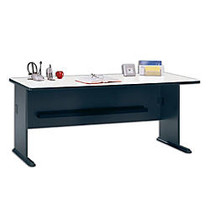 Bush Office Advantage 72 inch; Desk, 29 7/8 inch;H x 71 5/8 inch;W x 26 7/8 inch;D, White Spectrum/Slate, Premium Installation Service