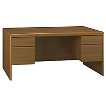 Bush; Northfield Double Pedestal Desk, 30 3/4 inch;H x 66 5/8 inch;W x 29 3/8 inch;D, Dakota Oak
