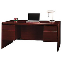 Bush; Northfield Double Pedestal Desk, 30 3/4 inch;H x 66 5/8 inch;W x 29 3/8 inch;D, Harvest Cherry