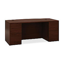 HON 10500 H105899 Pedestal Desk - 72 inch; x 36 inch; x 29.5 inch; - 5 - Double Pedestal - Material: Wood - Finish: Laminate, Mahogany