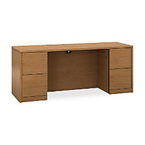 HON 10500 H105900 Kneespace Credenza - 72 inch; x 24 inch; x 29.5 inch; - 2 - Material: Wood - Finish: Harvest, Laminate