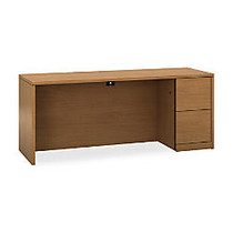 HON 10500 H105903R Credenza - 72 inch; x 24 inch; x 29.5 inch; - 2 - Single Pedestal on Right Side - Material: Wood - Finish: Harvest, Laminate