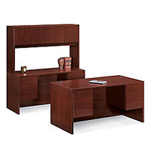HON; 10500 Series&trade; Double-Pedestal Desk, Rectangular Top, 29 1/2 inch;H x 60 inch;W x 30 inch;D, Mahogany