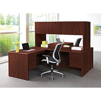 HON; 10700 Series&trade; Laminate Single-Pedestal Desk, Pedestal On Left, 29 1/2 inch;H x 66 inch;W x 30 inch;D, Mahogany