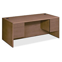 HON; 10700 Series&trade; Prestigious Laminate Double-Pedestal Desk, 29 1/2 inch;H x 72 inch;W x 36 inch;D, Harvest Cherry