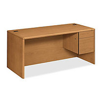 HON; 10700 Series&trade; Prestigious Laminate Right-Pedestal Desk, 29 1/2 inch;H x 66 inch;W x 30 inch;D, Harvest Cherry