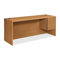 HON; 10700 Series&trade; Prestigious Laminate Single-Pedestal Right Credenza, 31 3/10 inch;H x 74 inch;W x 26 inch;D, Harvest Cherry