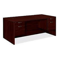 HON; Valido&trade; Rectangle-Top Double-Pedestal Desk, 29 1/2 inch;H x 72 inch;W x 36 inch;D, Mahogany