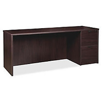 Lorell; Prominence 79000 Series Credenza, Right Pedestal, 73 inch;H x 31 inch;W x 26 inch;D, Espresso