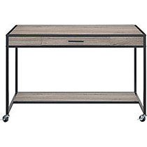 Ameriwood&trade; Altra Mason Ridge Mobile MDF/Metal Desk, 30 inch;H x 44 inch;W x 22 inch;D, Black/Sonoma Oak, Standard Delivery