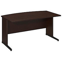 Bush Business Furniture Components Elite C-Leg Bow Front Desk, 60 inch;W x 36 inch;D, Mocha Cherry, Premium Installation Service
