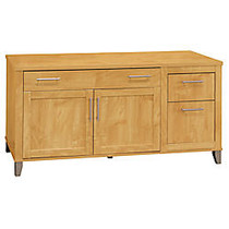 Bush Furniture Somerset Computer Credenza, 29 1/8 inch;H x 59 7/16 inch;W x 24 1/2 inch;D, Maple Cross, Standard Delivery