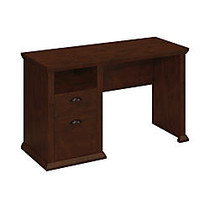 Bush Furniture Yorktown Collection Single-Pedestal Engineered Wood Desk, 30 inch;H x 61 inch;W x 20 inch;D, Antique Cherry, Standard Delivery