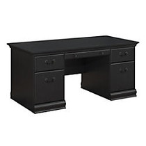Bush; Birmingham Executive Collection Traditional Laminate Executive Desk, 30 inch;H x 59 inch;W x 29 inch;D, Antique Black, Standard Delivery