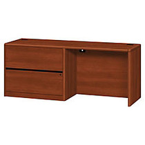 HON; 10700 Series Laminate Left Pedestal Credenza With Lateral File, 29 1/2 inch;H x 72 inch;W x 24 inch;D, Cognac