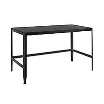 Lumisource PIA Glass-Top Desk/Table, 29 inch;H x 48 inch;W x 24 1/2 inch;D, Black