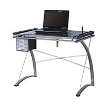 Monarch Adjustable Tilt-Top Computer Desk, 31 1/2 inch;H x 40 1/2 inch;W x 24 3/4 inch;D, Champagne