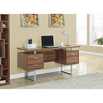 Monarch Retro-Style Computer Desk, 30 inch;H x 60 inch;W x 24 inch;D, Walnut