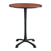 Safco; Cha-Cha X-Base Bistro-Height Table, 42 inch;H x 36 inch;W x 36 inch;D, Cherry/Black