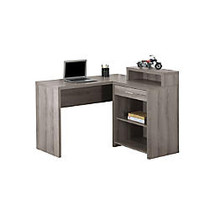 Monarch Specialties Contemporary MDF Computer Desk, 37 inch;H x 48 inch;W x 42 inch;D, Dark Taupe