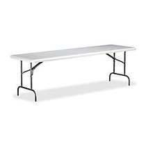 SKILCRAFT Lightweight Folding Table, 29 inch;H x 30 inch;W x 96 inch;D, Platinum