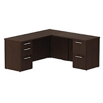 BBF 300 Series Small-Space L-Shaped Desk, 29 1/10 inch;H x 65 3/5 inch;W x 63 2/5 inch;D, Mocha Cherry, Standard Delivery Service