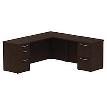 BBF 300 Series Small-Space L-Shaped Desk, 29 1/10 inch;H x 71 1/10 inch;W x 69 2/5 inch;D, Mocha Cherry, Premium Installation Service